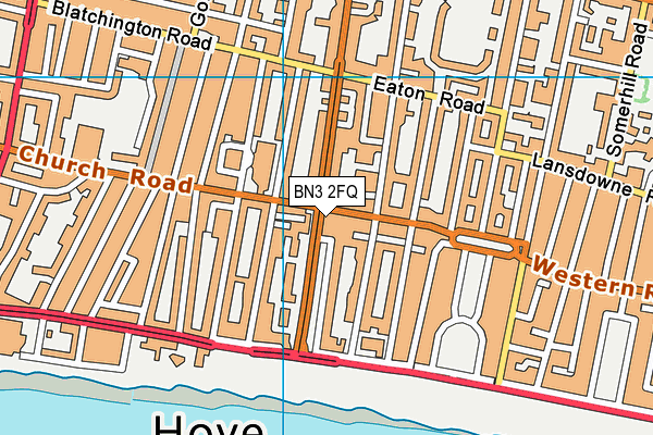 BN3 2FQ map - OS VectorMap District (Ordnance Survey)