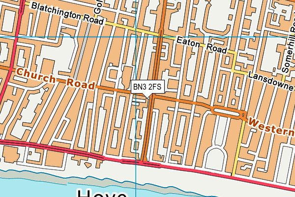 BN3 2FS map - OS VectorMap District (Ordnance Survey)