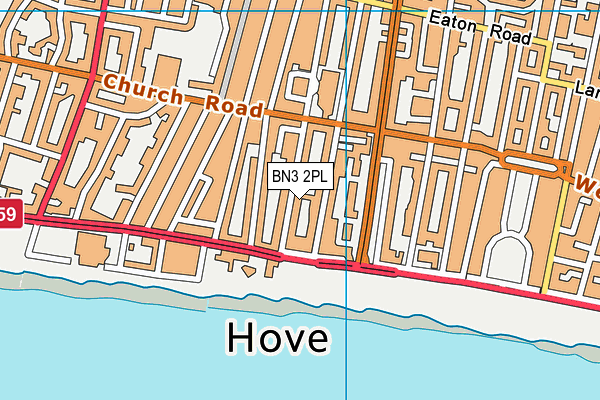 Map of 13 FOURTH AVENUE HOVE LIMITED at district scale