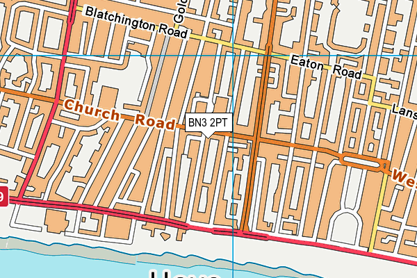 BN3 2PT map - OS VectorMap District (Ordnance Survey)