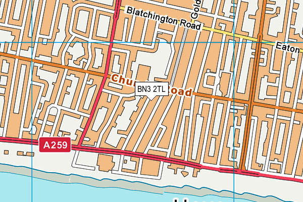 BN3 2TL map - OS VectorMap District (Ordnance Survey)