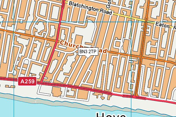 BN3 2TP map - OS VectorMap District (Ordnance Survey)