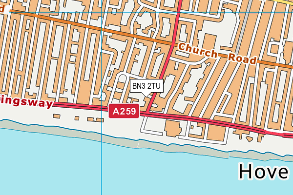 BN3 2TU map - OS VectorMap District (Ordnance Survey)