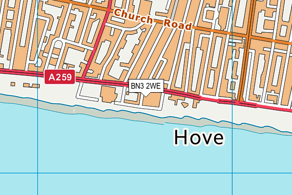 BN3 2WE map - OS VectorMap District (Ordnance Survey)