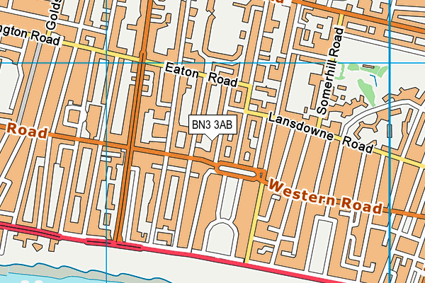 BN3 3AB map - OS VectorMap District (Ordnance Survey)
