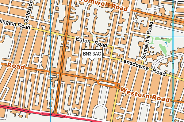 BN3 3AG map - OS VectorMap District (Ordnance Survey)