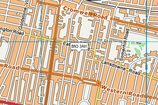 BN3 3AH map - OS VectorMap District (Ordnance Survey)