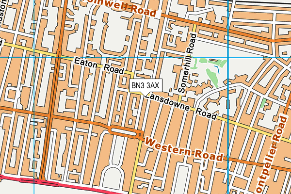 BN3 3AX map - OS VectorMap District (Ordnance Survey)