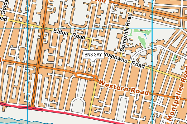 BN3 3AY map - OS VectorMap District (Ordnance Survey)