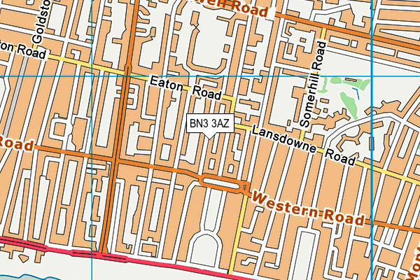 BN3 3AZ map - OS VectorMap District (Ordnance Survey)