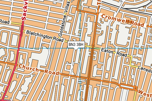 BN3 3BH map - OS VectorMap District (Ordnance Survey)