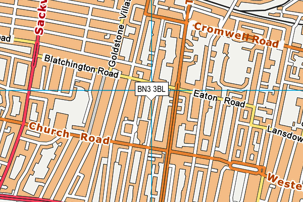BN3 3BL map - OS VectorMap District (Ordnance Survey)