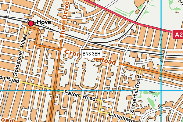BN3 3EH map - OS VectorMap District (Ordnance Survey)