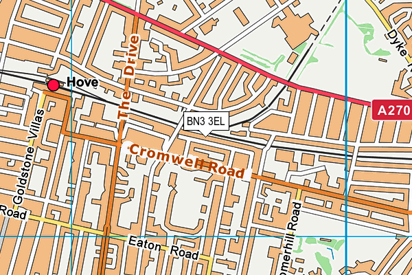 BN3 3EL map - OS VectorMap District (Ordnance Survey)