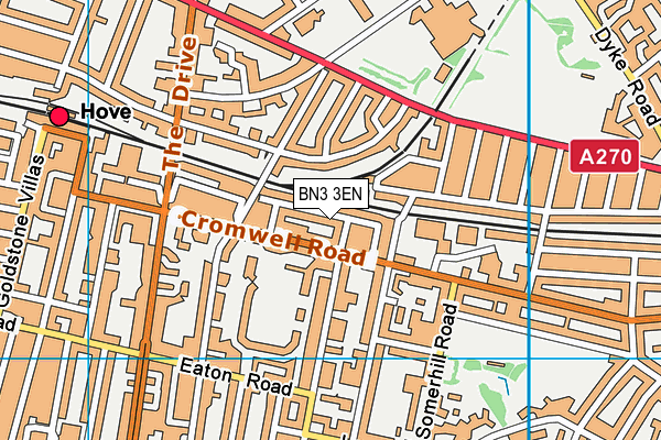 BN3 3EN map - OS VectorMap District (Ordnance Survey)
