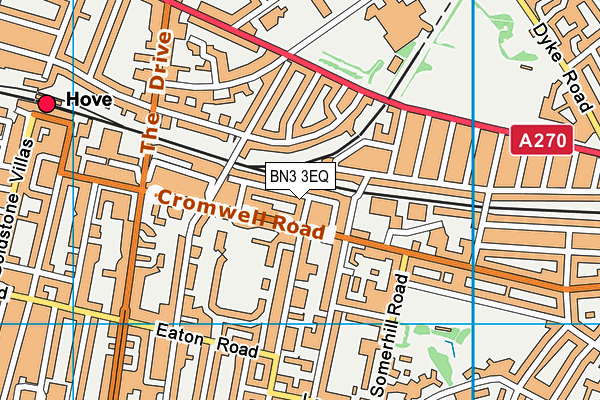 BN3 3EQ map - OS VectorMap District (Ordnance Survey)