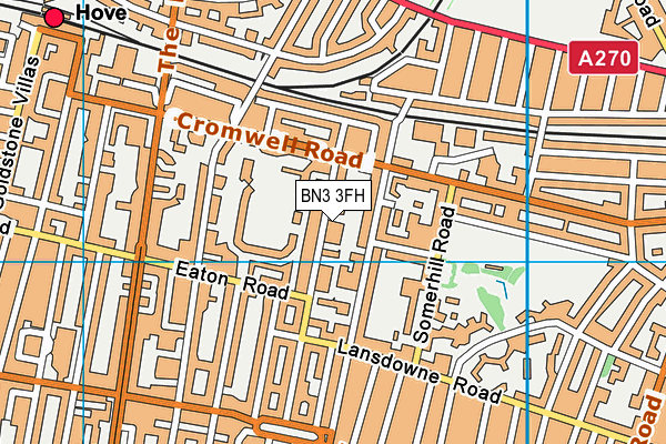 BN3 3FH map - OS VectorMap District (Ordnance Survey)