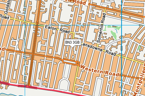 BN3 3GB map - OS VectorMap District (Ordnance Survey)