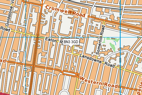 BN3 3GD map - OS VectorMap District (Ordnance Survey)