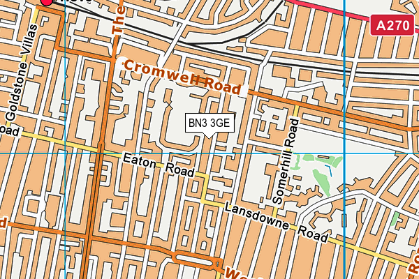 BN3 3GE map - OS VectorMap District (Ordnance Survey)