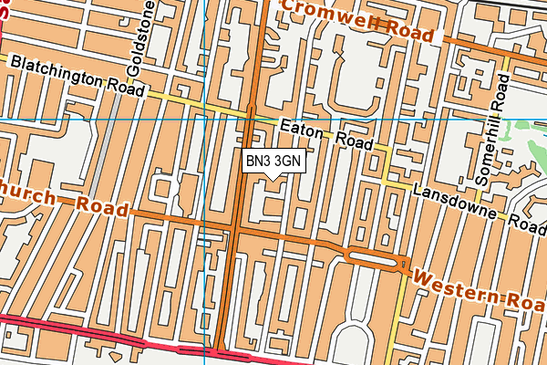 BN3 3GN map - OS VectorMap District (Ordnance Survey)
