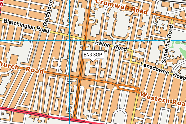 BN3 3GP map - OS VectorMap District (Ordnance Survey)