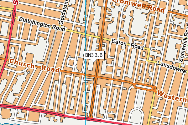 BN3 3JB map - OS VectorMap District (Ordnance Survey)