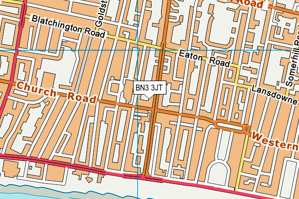 BN3 3JT map - OS VectorMap District (Ordnance Survey)