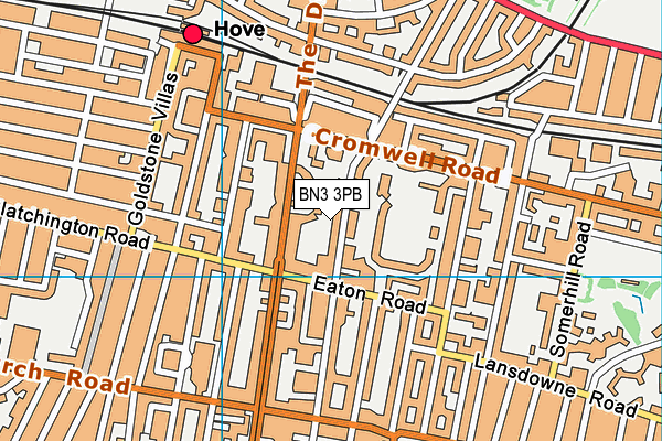 Map of NO 45 WILBURY ROAD.HOVE LIMITED at district scale