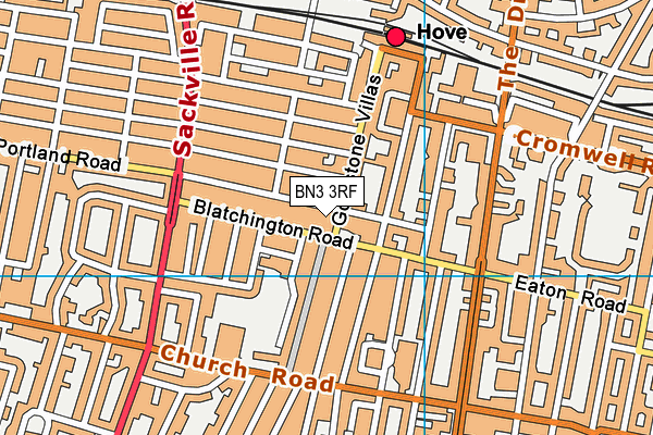 BN3 3RF map - OS VectorMap District (Ordnance Survey)