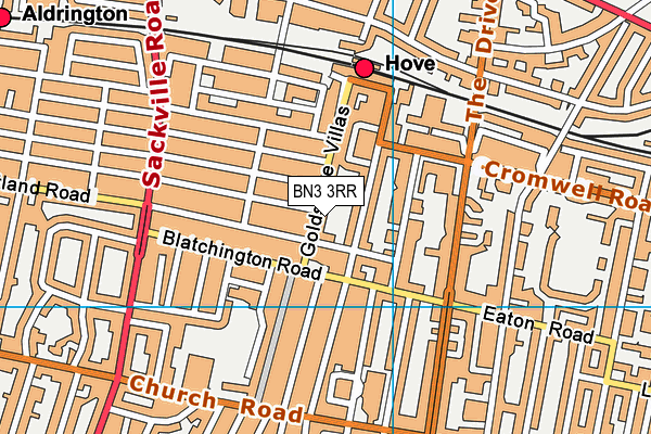 BN3 3RR map - OS VectorMap District (Ordnance Survey)