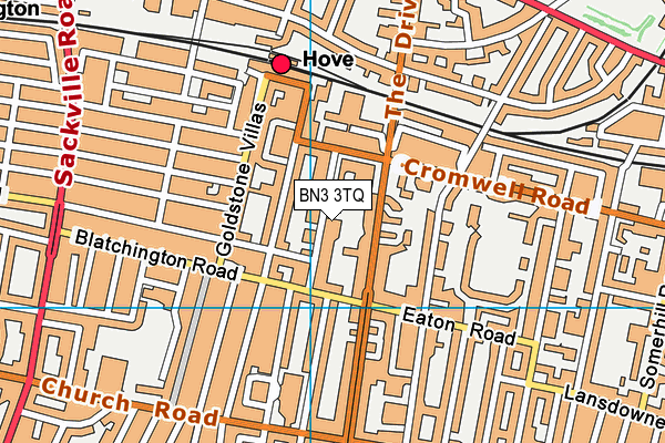 BN3 3TQ map - OS VectorMap District (Ordnance Survey)