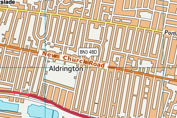 BN3 4BD map - OS VectorMap District (Ordnance Survey)