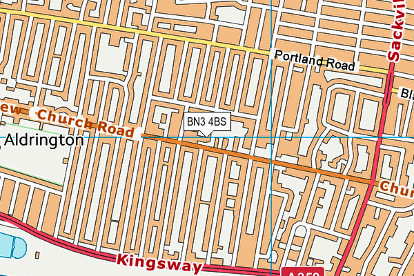 BN3 4BS map - OS VectorMap District (Ordnance Survey)