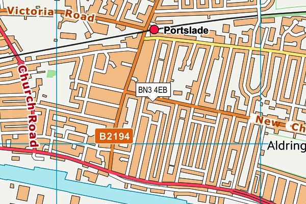 BN3 4EB map - OS VectorMap District (Ordnance Survey)