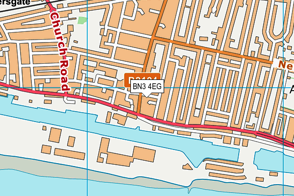 BN3 4EG map - OS VectorMap District (Ordnance Survey)