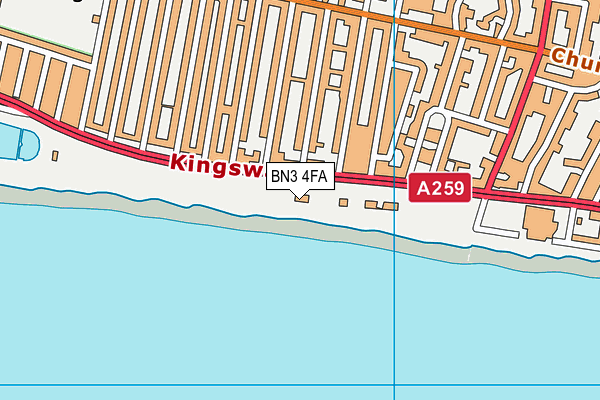 BN3 4FA map - OS VectorMap District (Ordnance Survey)