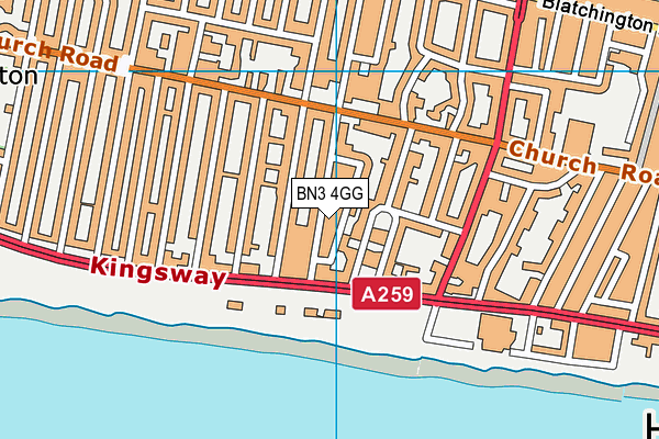 BN3 4GG map - OS VectorMap District (Ordnance Survey)
