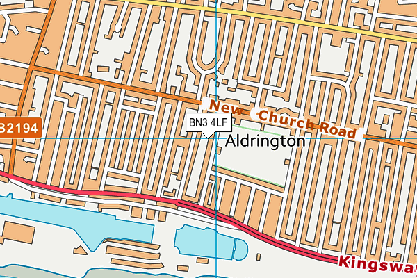 BN3 4LF map - OS VectorMap District (Ordnance Survey)