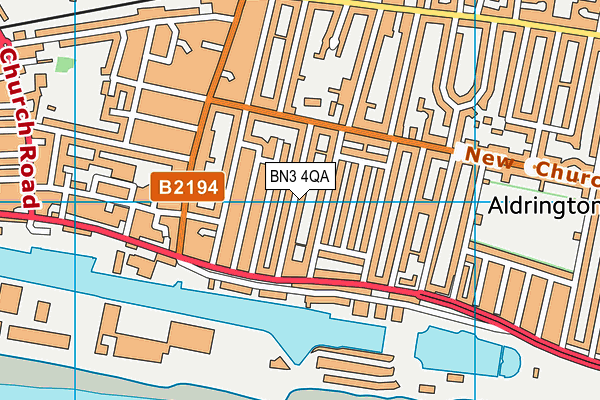 BN3 4QA map - OS VectorMap District (Ordnance Survey)
