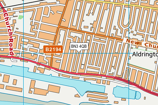 BN3 4QB map - OS VectorMap District (Ordnance Survey)