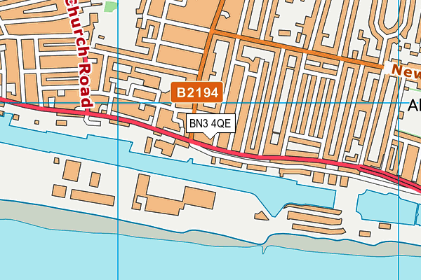 BN3 4QE map - OS VectorMap District (Ordnance Survey)