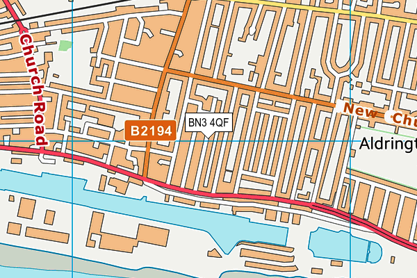 BN3 4QF map - OS VectorMap District (Ordnance Survey)