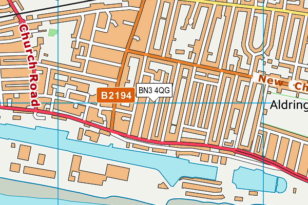 BN3 4QG map - OS VectorMap District (Ordnance Survey)