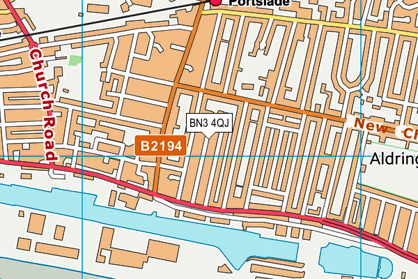 BN3 4QJ map - OS VectorMap District (Ordnance Survey)