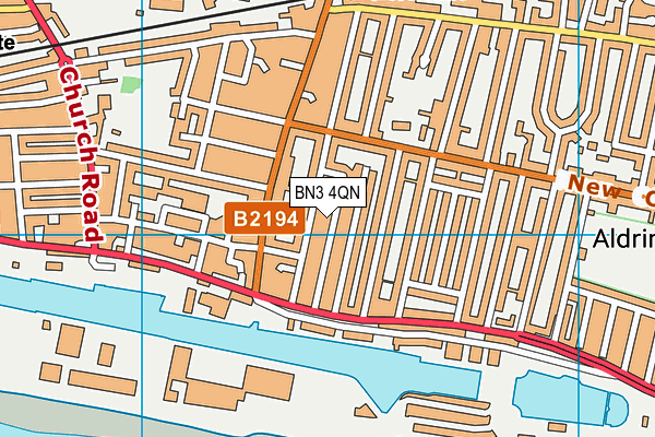 BN3 4QN map - OS VectorMap District (Ordnance Survey)