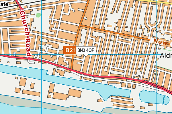 BN3 4QP map - OS VectorMap District (Ordnance Survey)