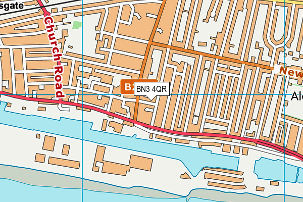 BN3 4QR map - OS VectorMap District (Ordnance Survey)