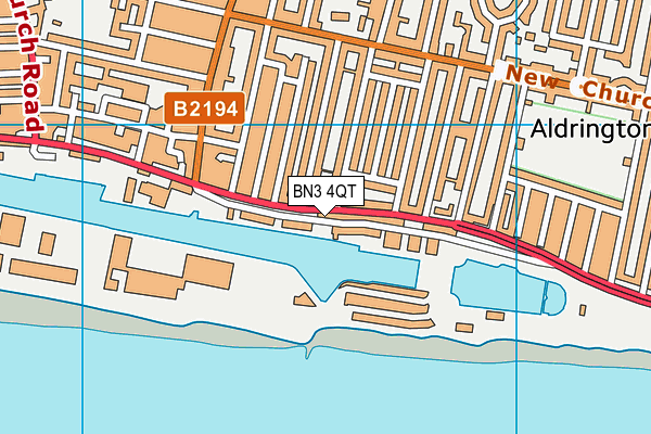 BN3 4QT map - OS VectorMap District (Ordnance Survey)