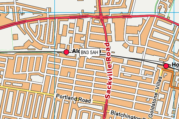 BN3 5AH map - OS VectorMap District (Ordnance Survey)